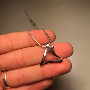 Cross triangle necklace